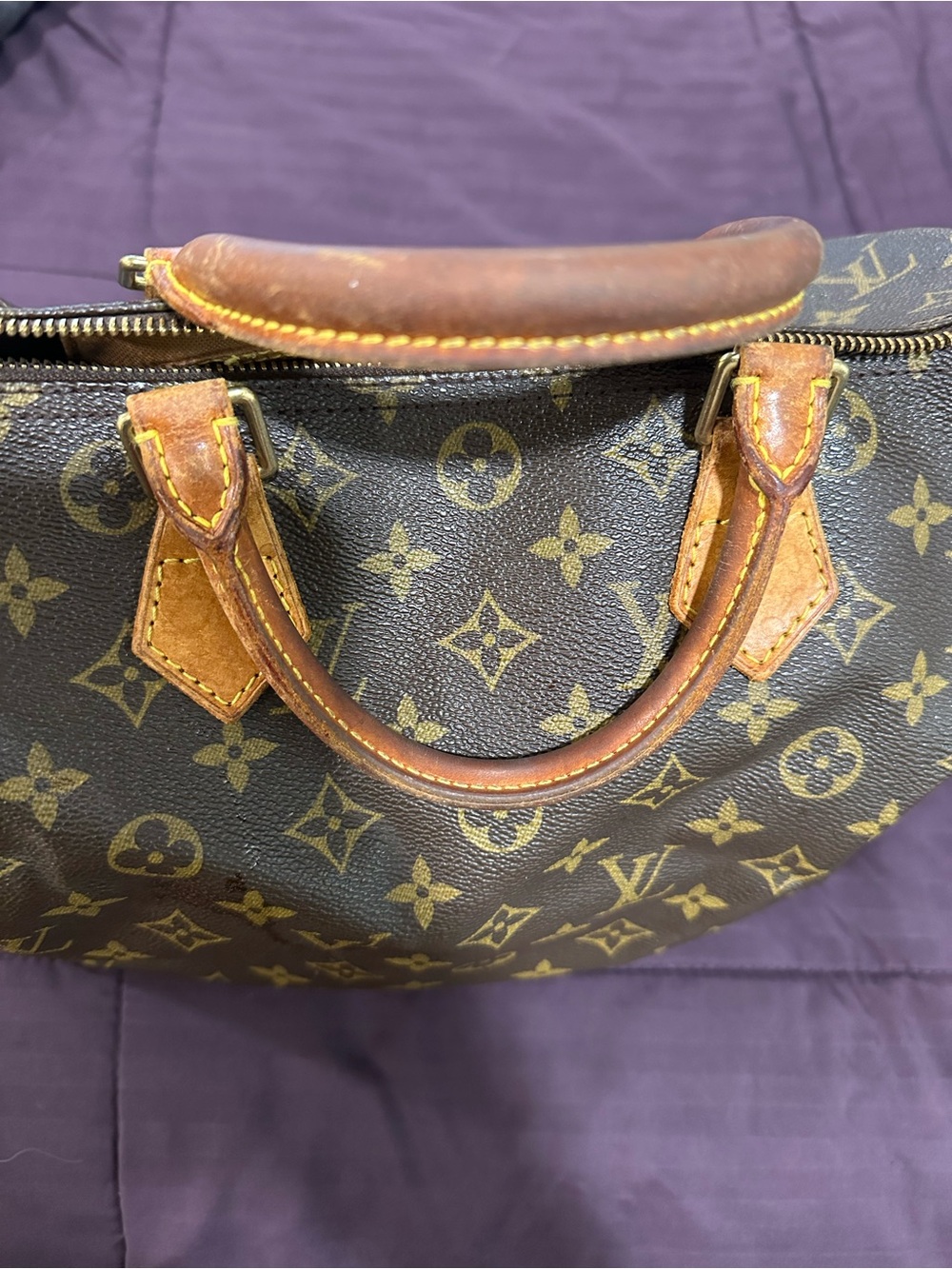 Louis Vuitton Monogram Canvas Satchel with Vachetta Leather Trim - Picture 8 of 11